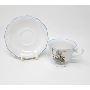 Vtg Sister Berta Hummel Originals Porcelain Footed Teacup w Saucer West Germany